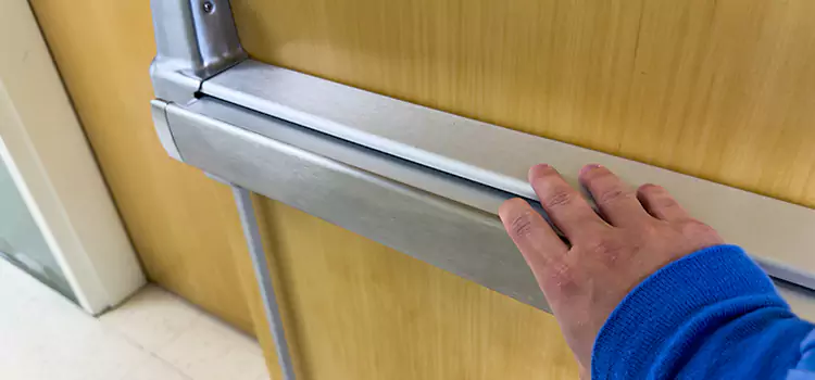 Installing a Push Bar on a Door Safety Harbor
